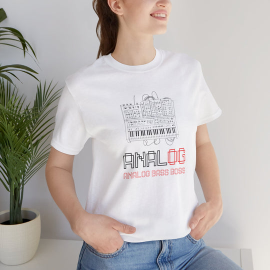 Analog Bass Boss Tshirt Männer, Analog retro vintage Dj analog synthesizer Tshirt, analog modular synthesizer shirt,  Musik, Producer Tshirt dj Printify