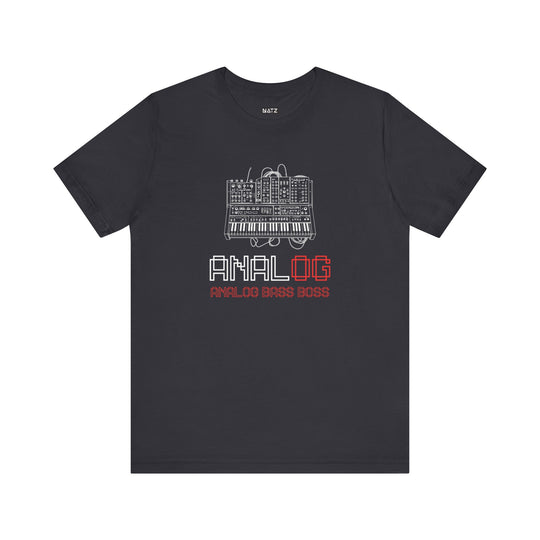 Analog Bass Boss Tshirt Männer, Analog retro vintage Dj analog synthesizer Tshirt, analog modular synthesizer shirt,  Musik, Producer Tshirt dj Printify