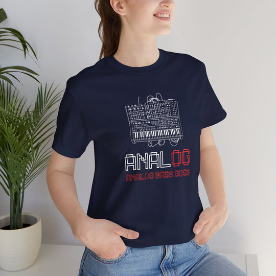 Analog Bass Boss Tshirt Männer, Analog retro vintage Dj analog synthesizer Tshirt, analog modular synthesizer shirt,  Musik, Producer Tshirt dj Printify