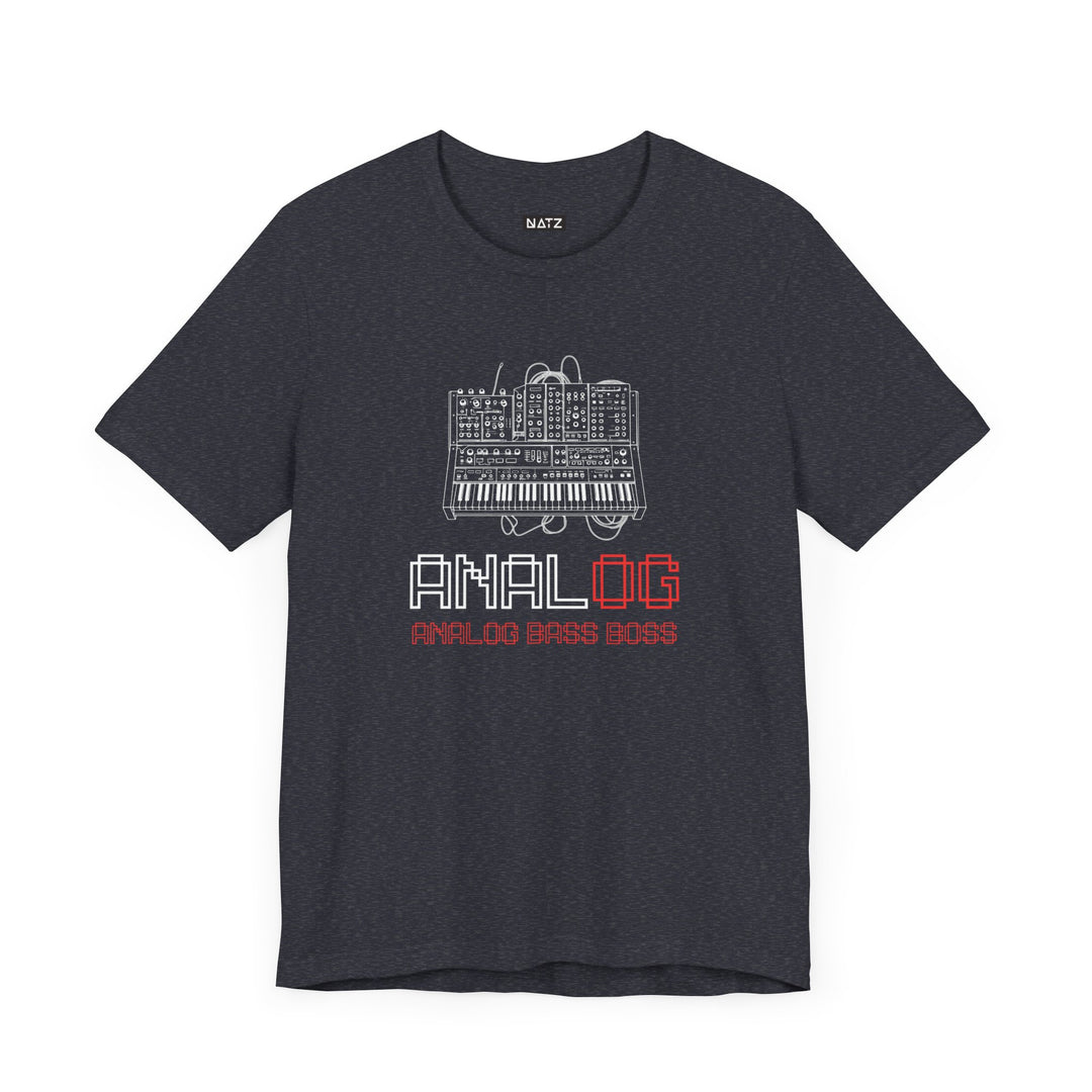Analog Bass Boss Tshirt Männer, Analog retro vintage Dj analog synthesizer Tshirt, analog modular synthesizer shirt,  Musik, Producer Tshirt dj Printify