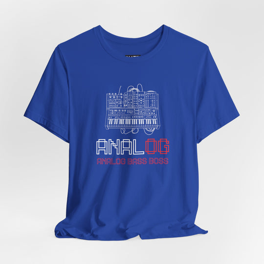 Analog Bass Boss Tshirt Männer, Analog retro vintage Dj analog synthesizer Tshirt, analog modular synthesizer shirt,  Musik, Producer Tshirt dj Printify
