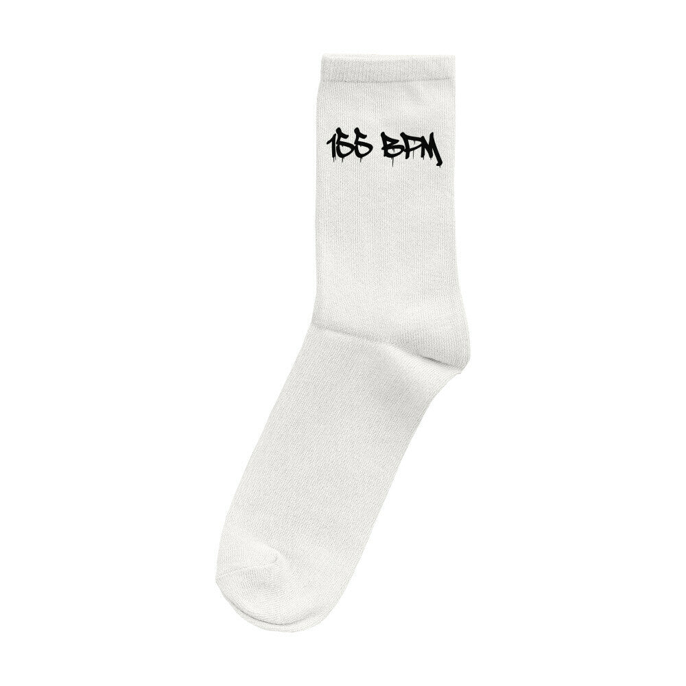 155 bpm techno socken weiss