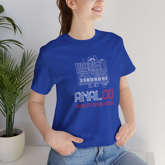 Analog Bass Boss Tshirt Männer, Analog retro vintage Dj analog synthesizer Tshirt, analog modular synthesizer shirt,  Musik, Producer Tshirt dj Printify