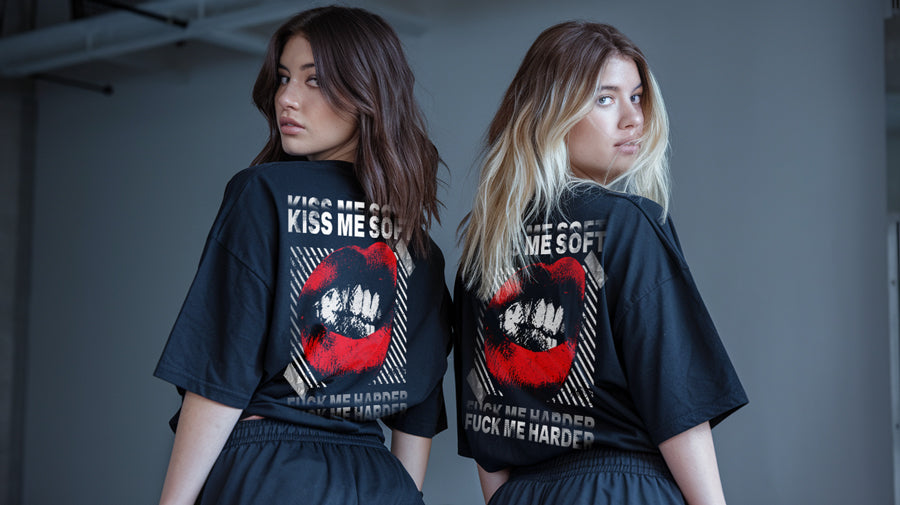 KISS ME SOFT, Fuck ME HARDER Oversized Shirt 