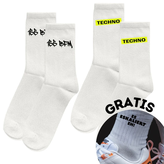 Socken-Aktion: 2 Kaufen – 1 Paar Gratis! 🧦 Festival Outfits | Techno Shirts | Rave Clothing