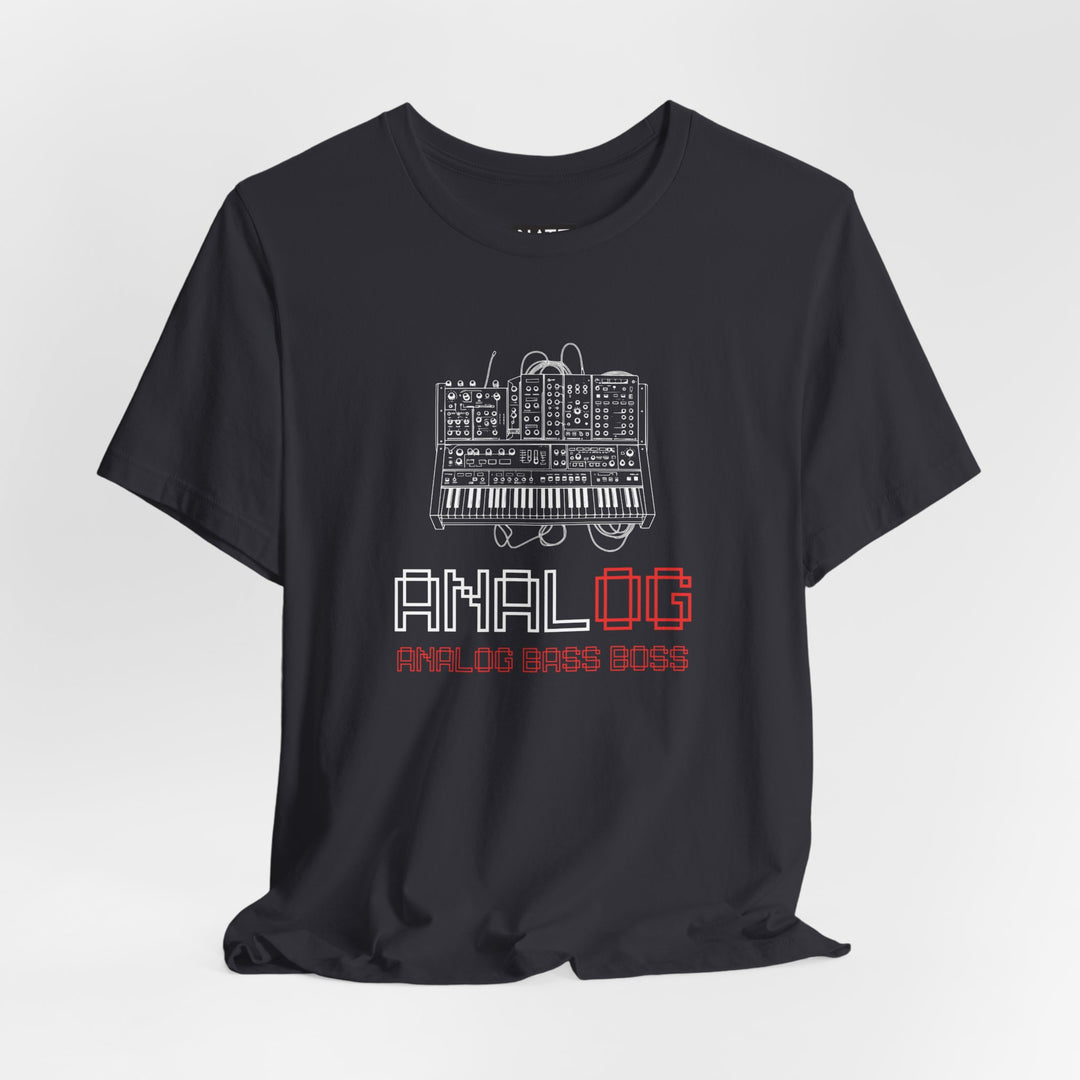 Analog Bass Boss Tshirt Männer, Analog retro vintage Dj analog synthesizer Tshirt, analog modular synthesizer shirt,  Musik, Producer Tshirt dj Printify