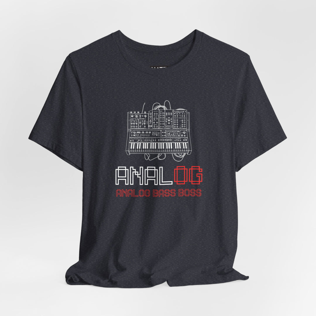 Analog Bass Boss Tshirt Männer, Analog retro vintage Dj analog synthesizer Tshirt, analog modular synthesizer shirt,  Musik, Producer Tshirt dj Printify