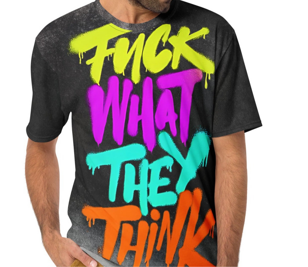 NATZ Clothing! Statement T-Shirt "Fuck what they think" Festival Outfit Herren FESTIVAL OUTFITS & STREETWEAR