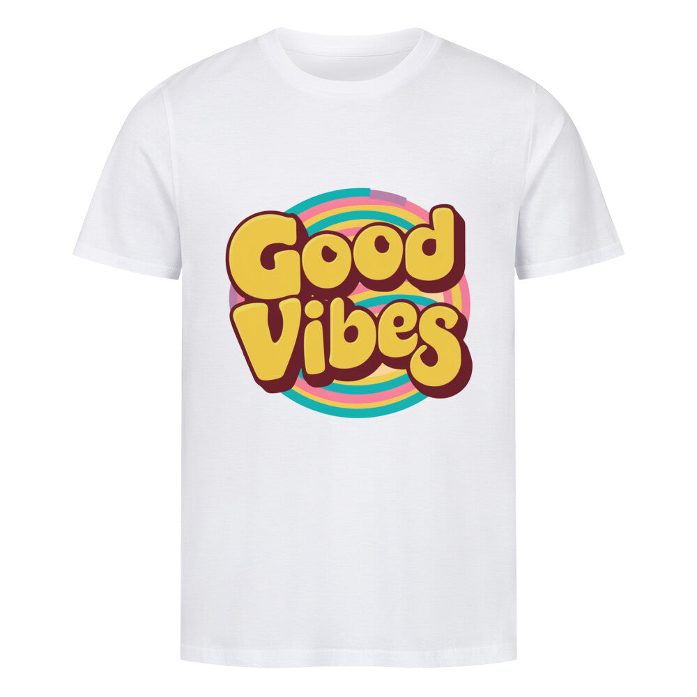 good vibes T-shirt-Festival-Techno-Rave-Outfit-funny-Tshirt-white
