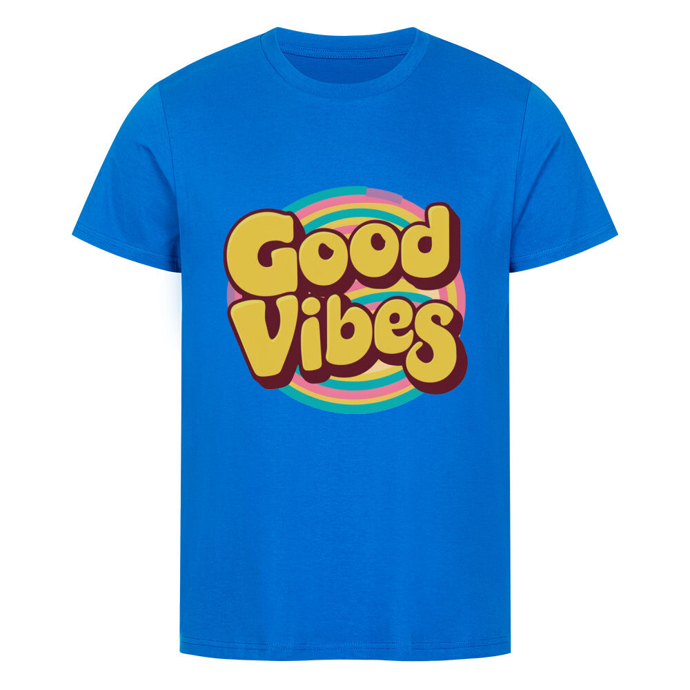 good vibes T-shirt-Festival-Techno-Rave-Outfit-funny-Tshirt-blue