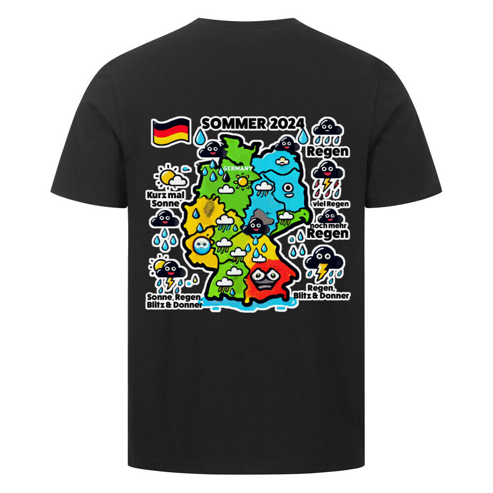 Sommerwetter deutschland T-Shirt 2024-schwarz_Festival outfit-lustiges Shirt 