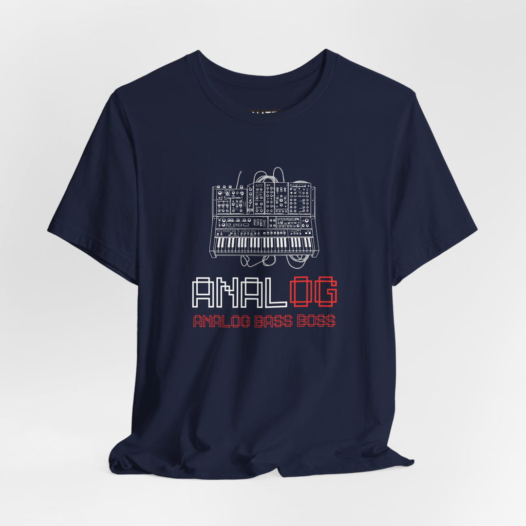 Analog Bass Boss Tshirt Männer, Analog retro vintage Dj analog synthesizer Tshirt, analog modular synthesizer shirt,  Musik, Producer Tshirt dj Printify