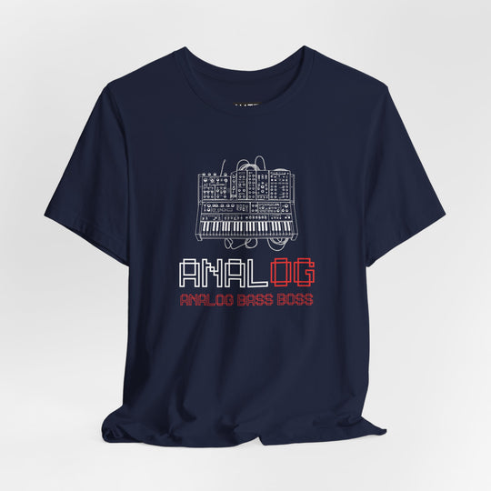 Analog Bass Boss Tshirt Männer, Analog retro vintage Dj analog synthesizer Tshirt, analog modular synthesizer shirt,  Musik, Producer Tshirt dj Printify
