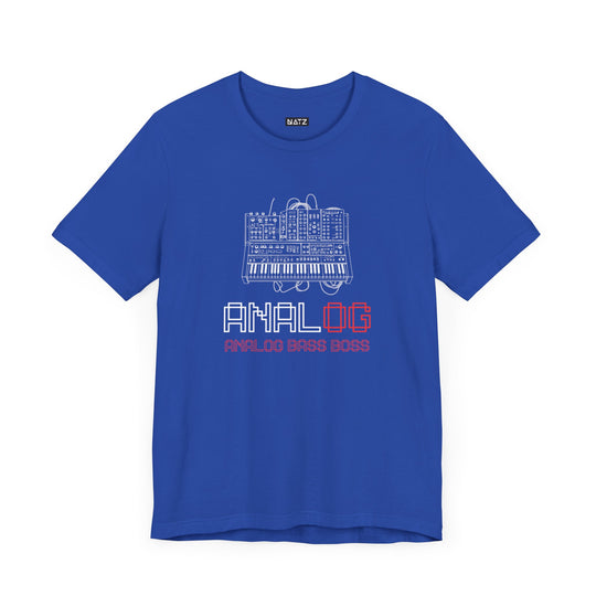 Analog Bass Boss Tshirt Männer, Analog retro vintage Dj analog synthesizer Tshirt, analog modular synthesizer shirt,  Musik, Producer Tshirt dj Printify