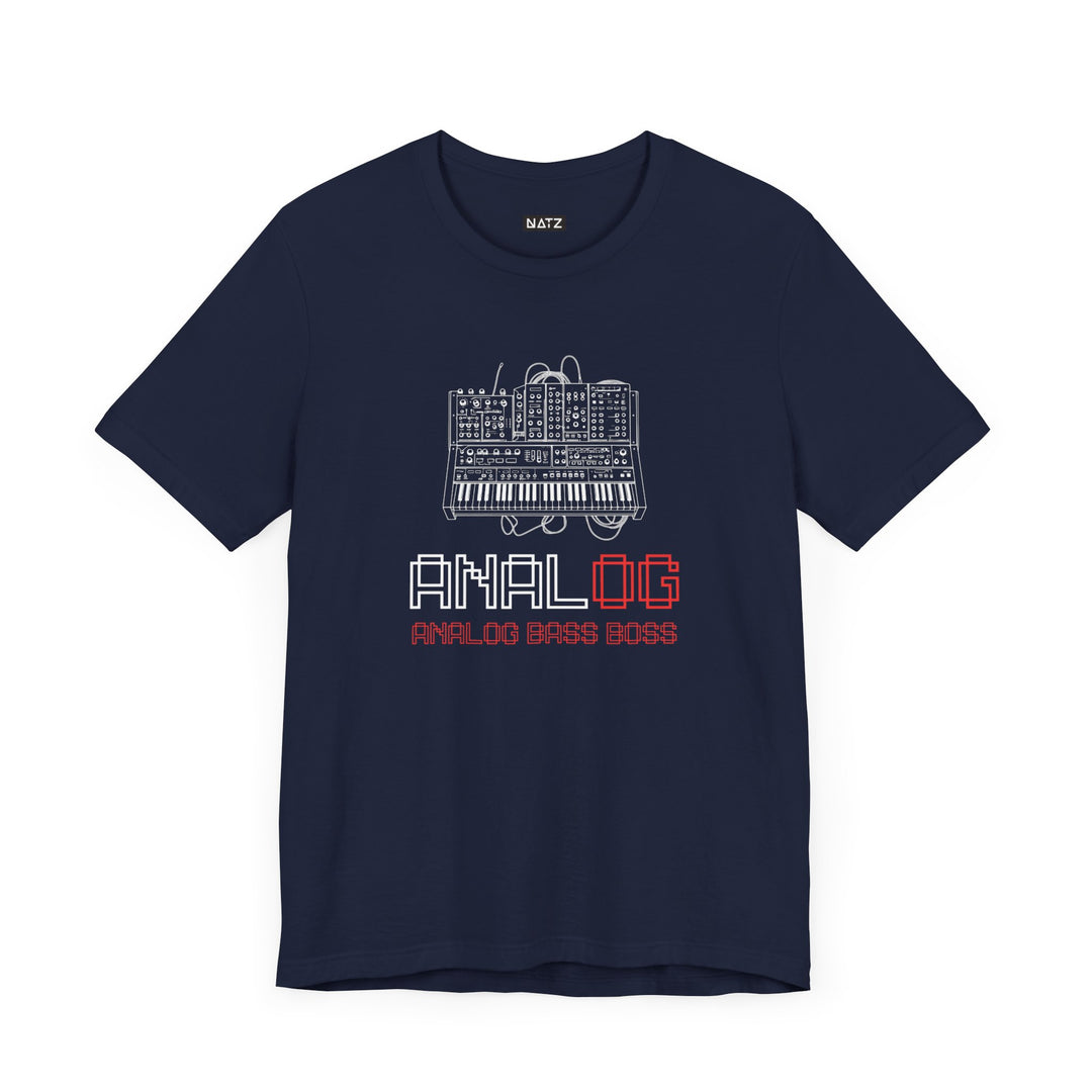 Analog Bass Boss Tshirt Männer, Analog retro vintage Dj analog synthesizer Tshirt, analog modular synthesizer shirt,  Musik, Producer Tshirt dj Printify