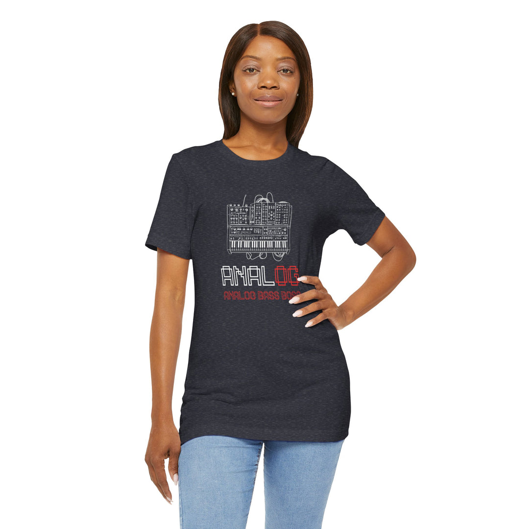 Analog Bass Boss Tshirt Männer, Analog retro vintage Dj analog synthesizer Tshirt, analog modular synthesizer shirt,  Musik, Producer Tshirt dj Printify