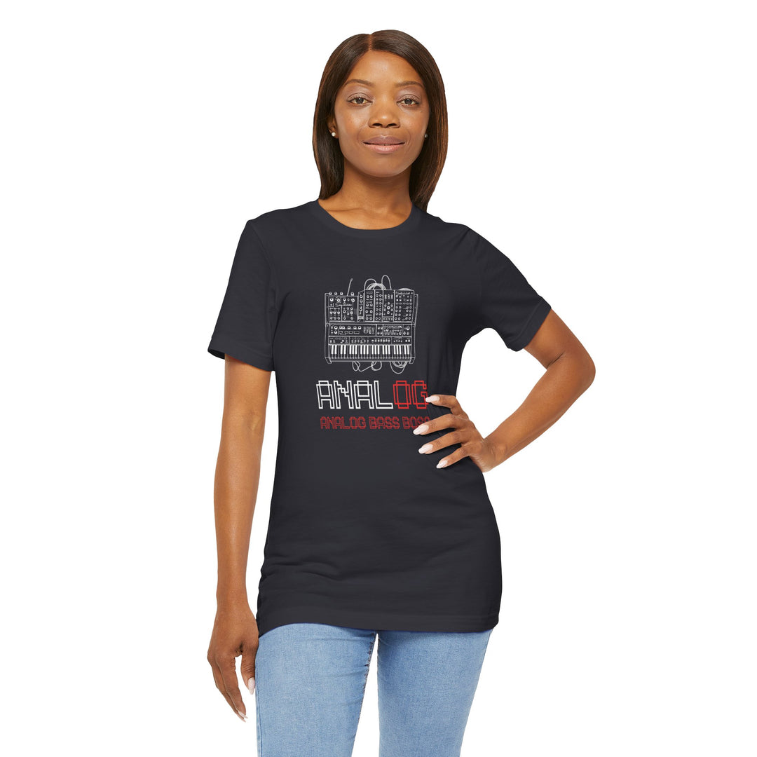 Analog Bass Boss Tshirt Männer, Analog retro vintage Dj analog synthesizer Tshirt, analog modular synthesizer shirt,  Musik, Producer Tshirt dj Printify