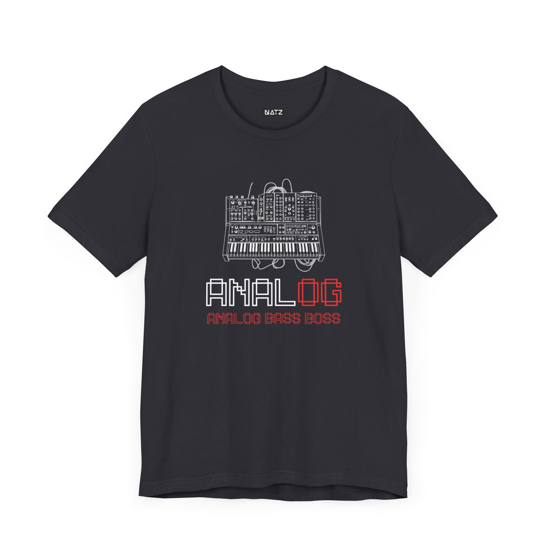 Analog Bass Boss Tshirt Männer, Analog retro vintage Dj analog synthesizer Tshirt, analog modular synthesizer shirt,  Musik, Producer Tshirt dj Printify