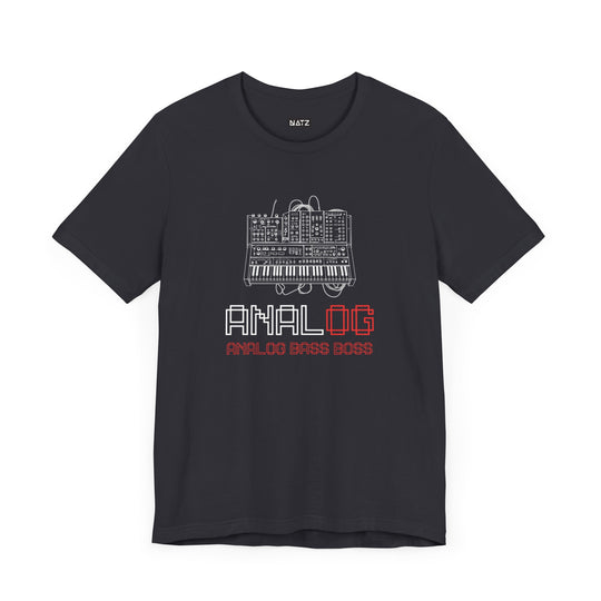 Analog Bass Boss Tshirt Männer, Analog retro vintage Dj analog synthesizer Tshirt, analog modular synthesizer shirt,  Musik, Producer Tshirt dj Printify