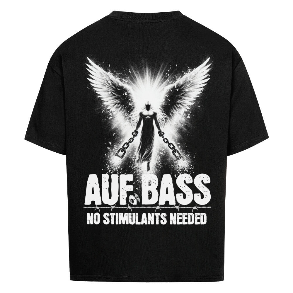 Auf Bass Techno shirt backprint schwarz