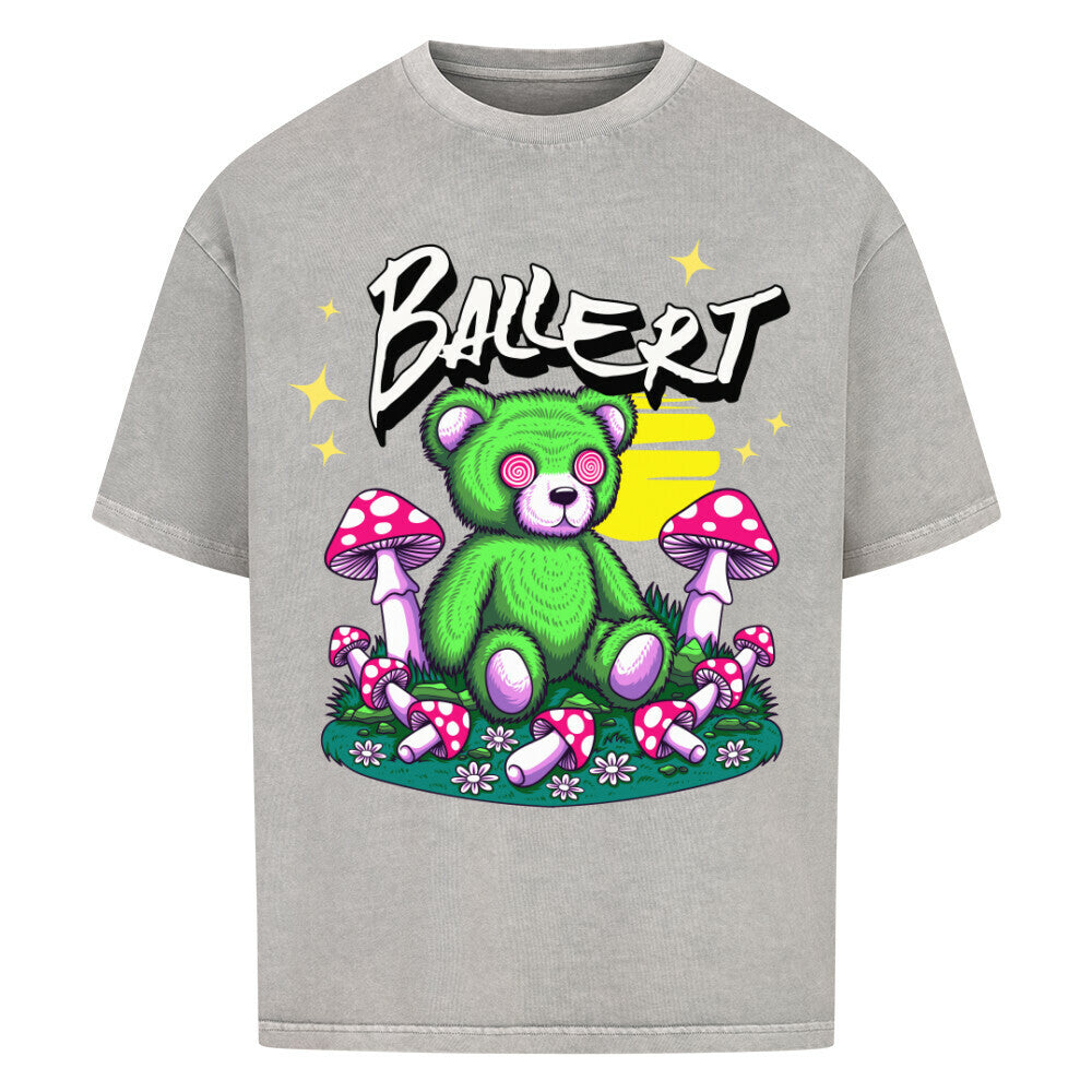 BALLERT Trippy Bear T-Shirt | Psychedelic Streetwear für Mutige grau