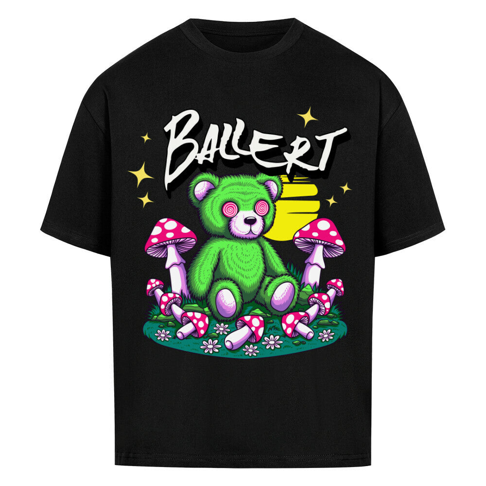 BALLERT Trippy Bear oversized  T-Shirt | Psychedelic Streetwear für Mutige schwarz