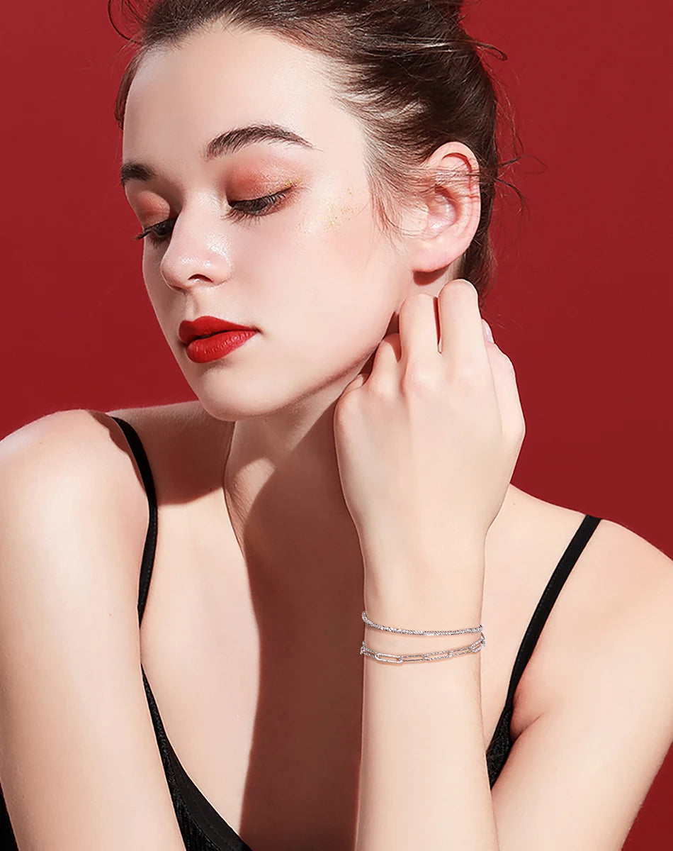 ORSA JEWELS 14K vergoldete echte 925er Sterlingsilber-Büroklammer-Halskette, 6/9,3/12 mm Gliederkette für Damen und Herren, Schmuck SC39 Festival Outfits | Techno Shirts | Rave Clothing