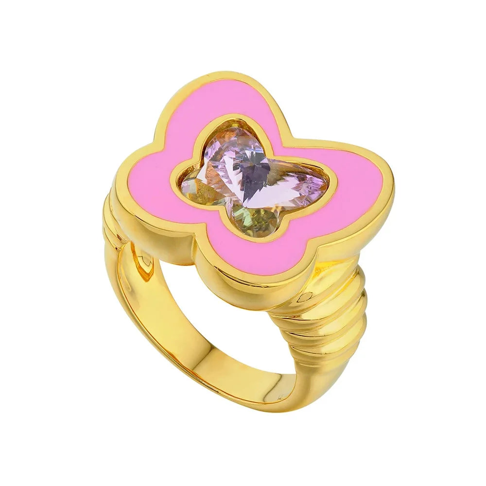  Geometric Chunky Ring for Women Y2K Party, Festival, Streetwear, Jewelry