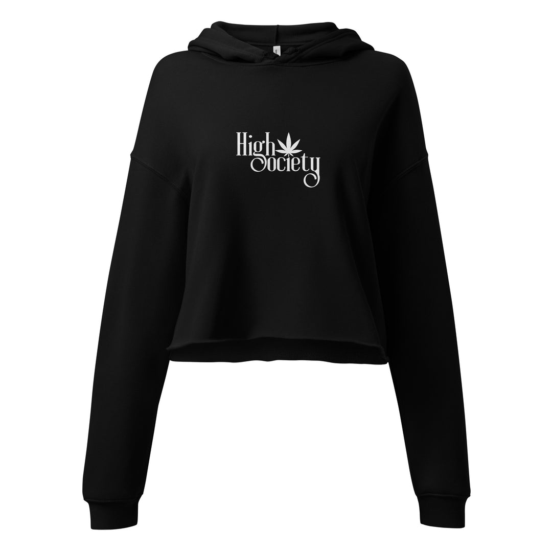 High Society cropped Hoodie schwart