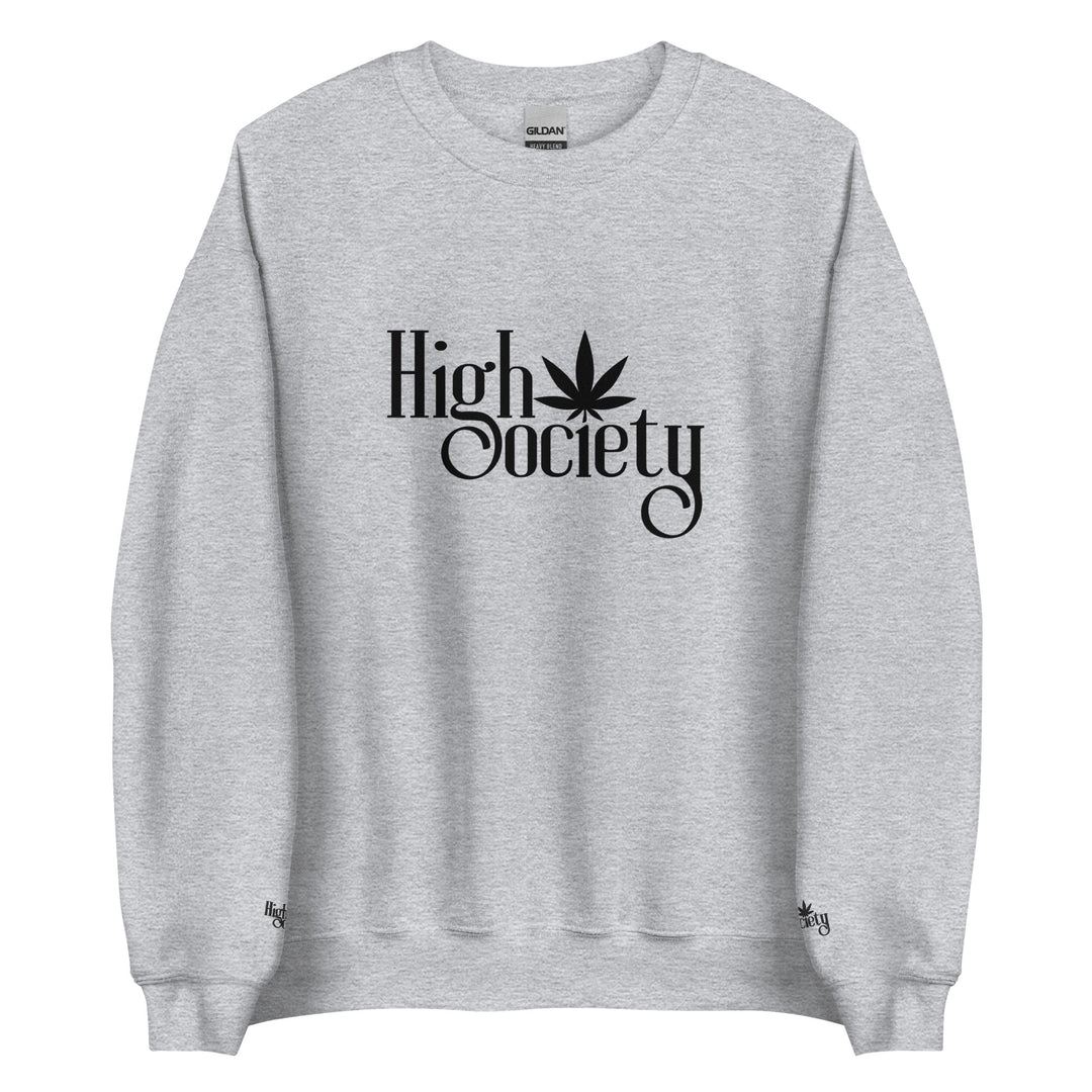 High society sweatshirt damen 5xl High society sweatshirt herren grau frontprint