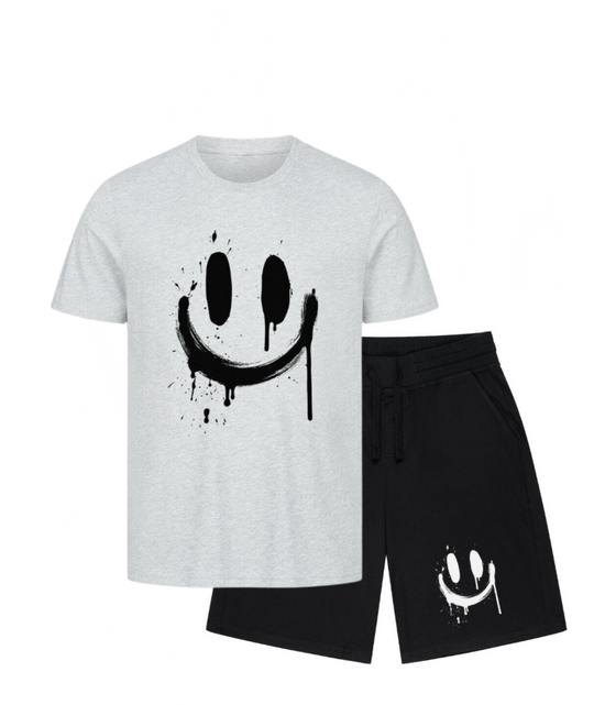 NATZ Clothing "Smile" Shirt+Short Sommer Set FESTIVAL OUTFITS & STREETWEAR