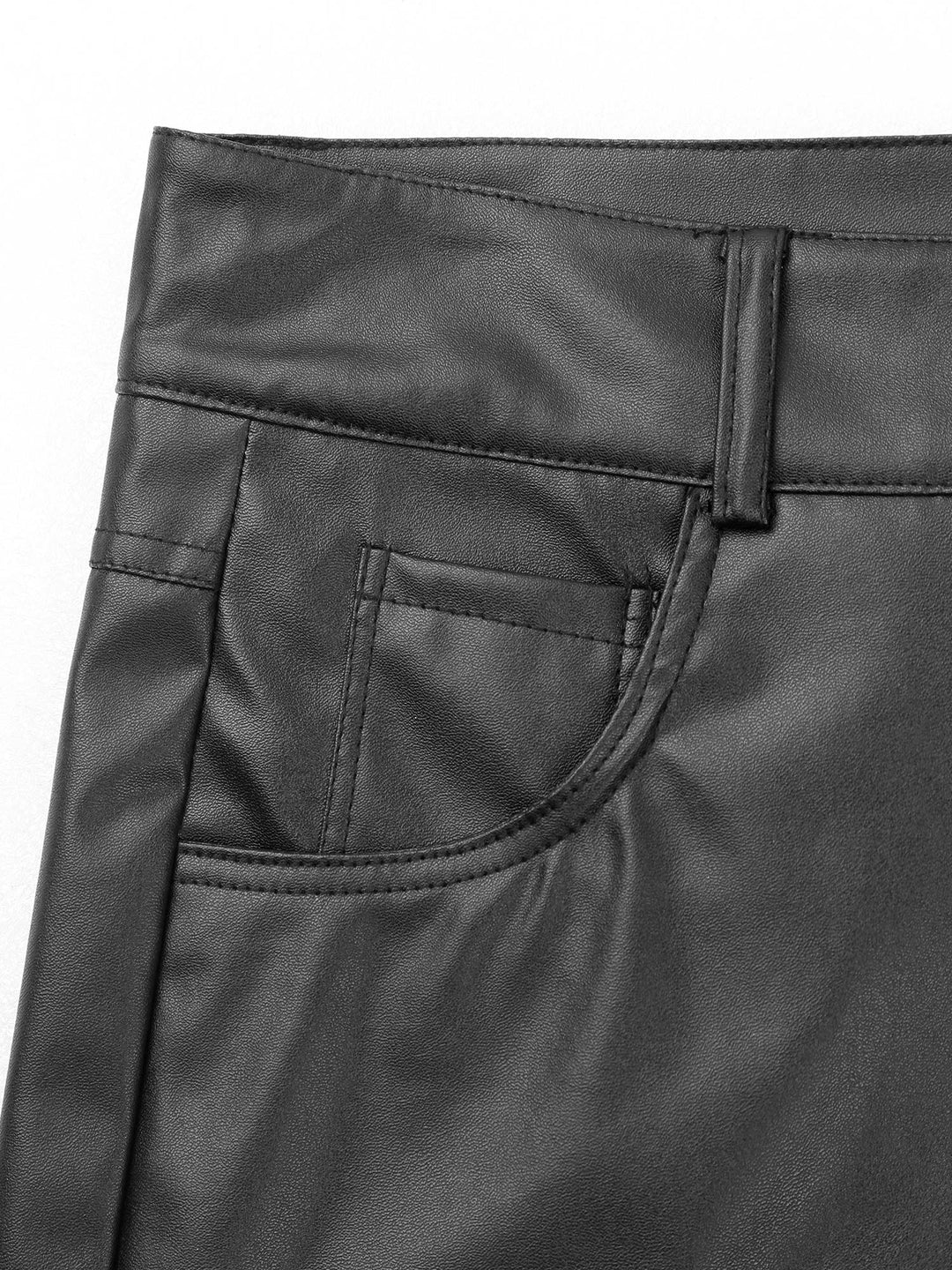 Herren Pu Leder lässig Boxer Shorts Taschen voll Futter Shorts Latex Punk Trunks Pole Dance Outfit Festivals Party Clubwear Festival Outfits | Techno Shirts | Rave Clothing