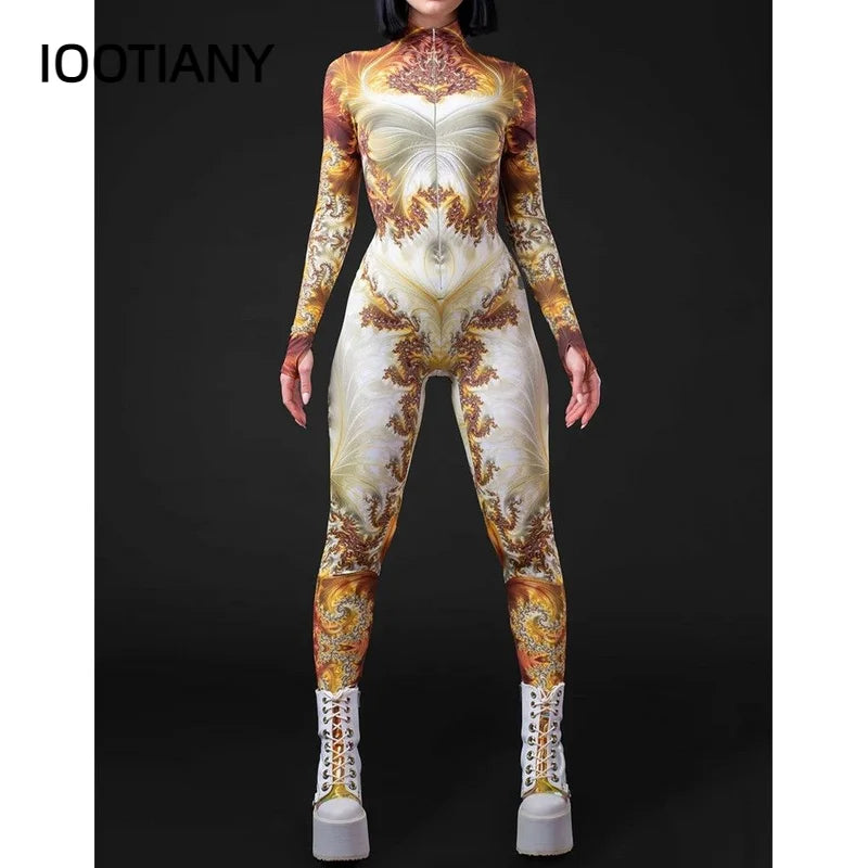 Cosplay Costume Female Woman Sexy Suit Color Element Blue Muscle Halloween Bodysuit Adults High-waisted Sports Jumpsuit FESTIVAL OUTFITS & STREETWEAR