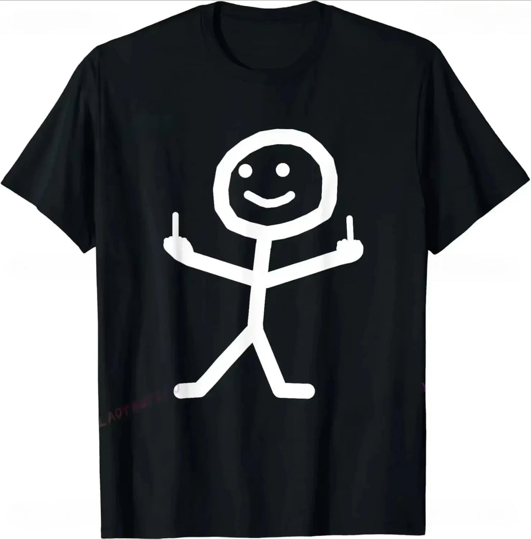Mittelfinger Lustiges Frenzy Print Damen T-Shirt Lose Lässige Mode Harajuku Hip Hop Straße Niedlich Trendiger Stil Bequemes Top Festival Outfits | Techno Shirts | Rave Clothing
