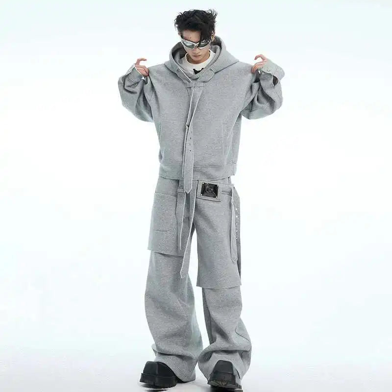 90er Jahre Hoodie & Sweatpants Rave Outfit Set | Herren Festival Outfits | Techno Shirts | Rave Clothing