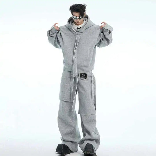 90er Jahre Hoodie & Sweatpants Rave Outfit Set | Herren Festival Outfits | Techno Shirts | Rave Clothing