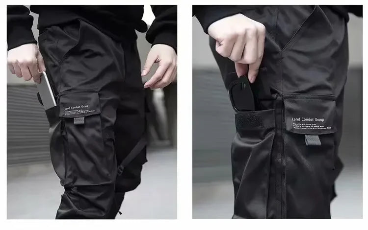 Casual Loose Fit Frühling Saison Ins Super Fire Cargo Hosen Für Männer Trendy Multipocket Design Marke Neue Mode Stil Festival Outfits | Techno Shirts | Rave Clothing
