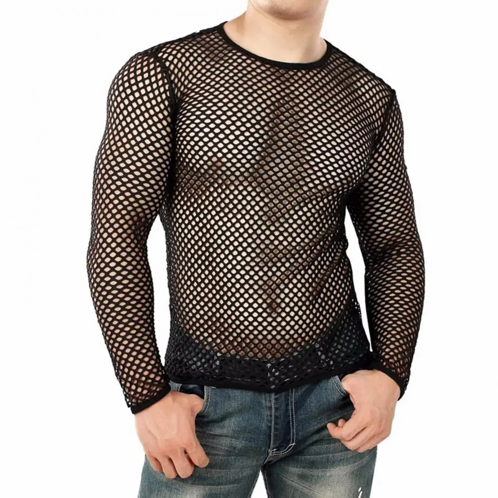Kinky Fishnet Shirt Rave Clubwear Festival Outfit Men