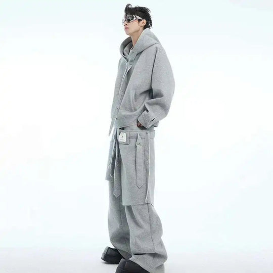 90er Jahre Hoodie & Sweatpants Rave Outfit Set | Herren Festival Outfits | Techno Shirts | Rave Clothing