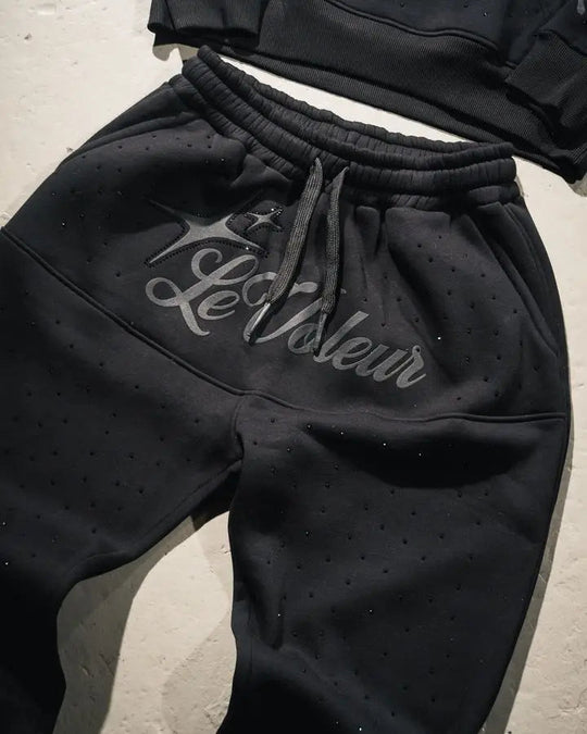 Streetwear Hoodie Jogginghose Zweiteiliges Set Y2K Männer Frauen Hip Hop Brief bestickt übergroße Hoodie Sweatshirt Lounge Hosen Set Festival Outfits | Techno Shirts | Rave Clothing