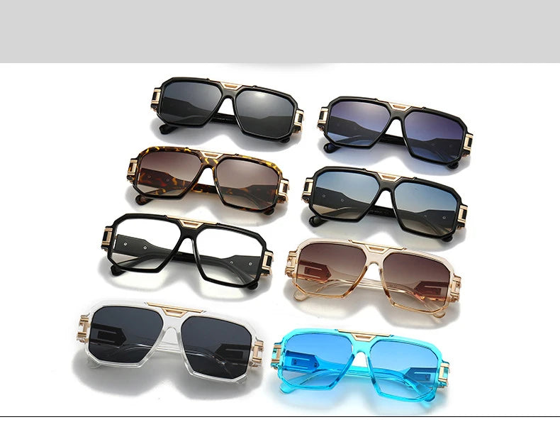 56478 Luxusmarke Sonnenbrille Männer Vintage Design Übergroße Brillen Männliche Shades Uv400 Fahren Gläser Festival Outfits | Techno Shirts | Rave Clothing