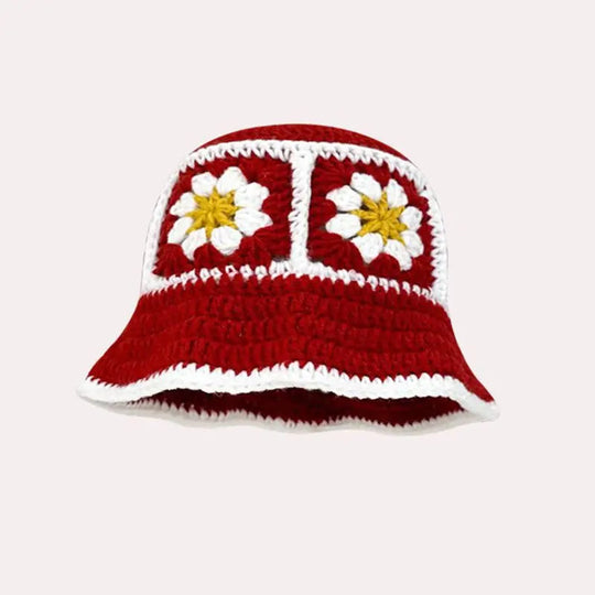 2023 herbst Neue Häkeln Koreanische Handgemachte Eimer Hut Frauen Weben Gestrickte Hut Y2k Mode Blumen Herbst Winter Mützen Becken Kappe Festival Outfits | Techno Shirts | Rave Clothing