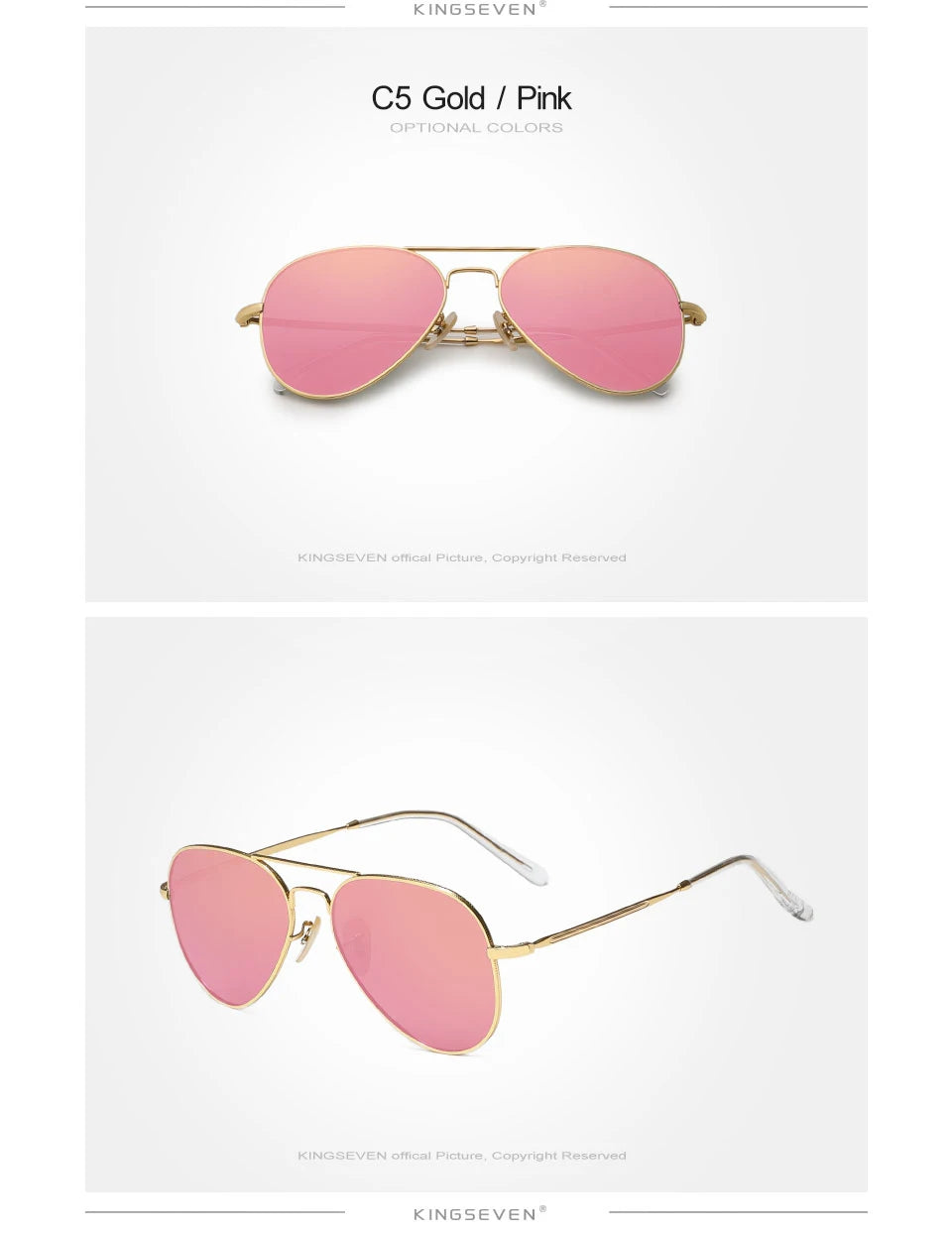 KINGSEVEN Pilot Legierung Sonnenbrille Polarisation UV400 Anti-reflexion Vollformat Parsnip Gläser Frauen Retro Luxus Brillen Festival Outfits | Techno Shirts | Rave Clothing