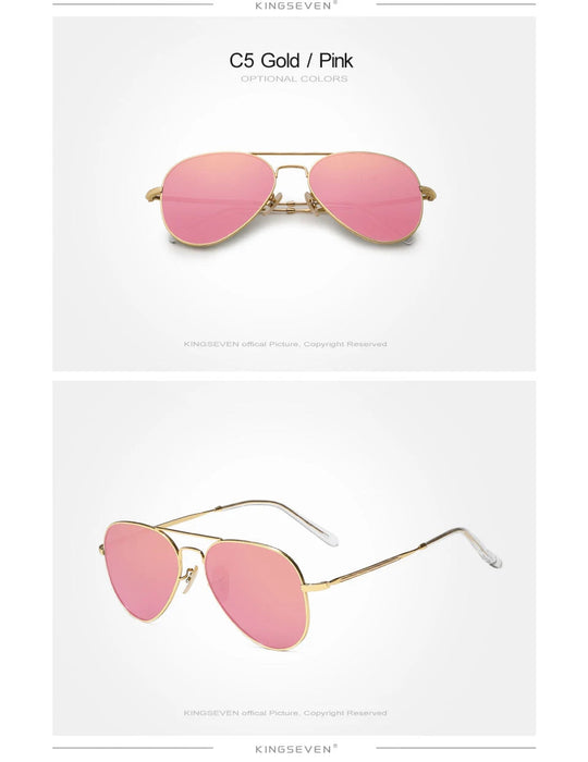KINGSEVEN Pilot Legierung Sonnenbrille Polarisation UV400 Anti-reflexion Vollformat Parsnip Gläser Frauen Retro Luxus Brillen Festival Outfits | Techno Shirts | Rave Clothing