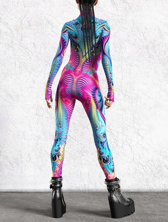 Multicolor Jumpsuit Women Sexy Zentai Suit Gothic Morphsuit Animal Bodysuit Cosplay Rave Costume Halloween Festival Party Outfit FESTIVAL OUTFITS & STREETWEAR