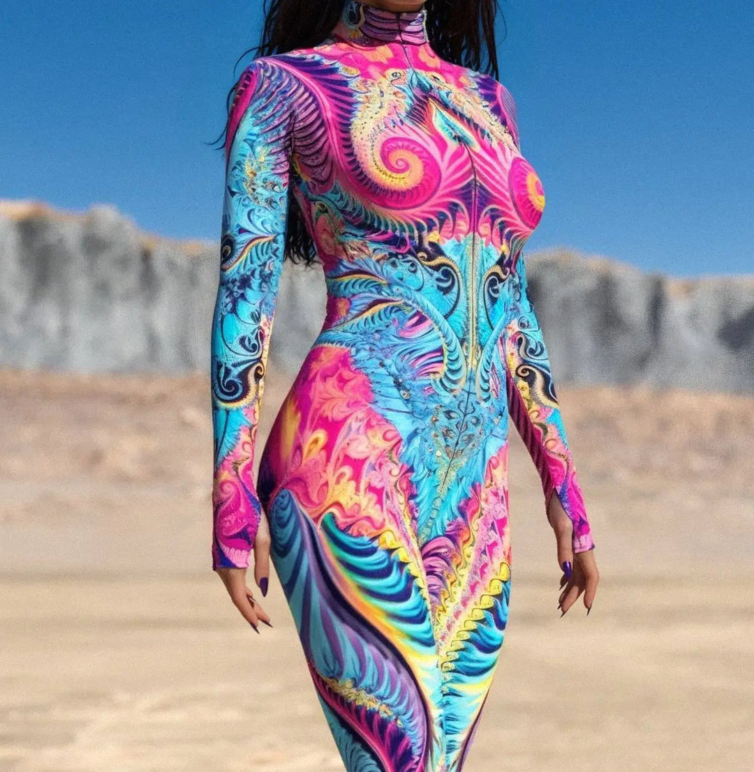 Multicolor Jumpsuit Women Sexy Zentai Suit Gothic Morphsuit Animal Bodysuit Cosplay Rave Costume Halloween Festival Party Outfit FESTIVAL OUTFITS & STREETWEAR