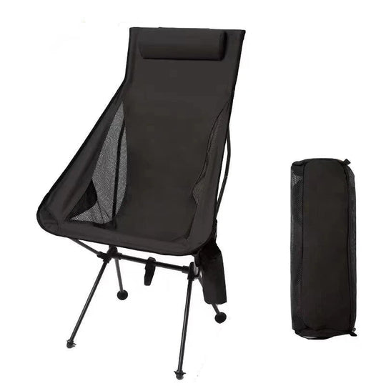 WESTTUNE Tragbarer, zusammenklappbarer Campingstuhl mit Kopfstütze, leichte Touristenstühle, Angelstuhl aus Aluminiumlegierung, Gartenmöbel Festival Outfits | Techno Shirts | Rave Clothing