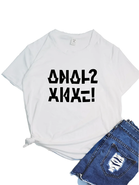 Lustige Brief Frauen T-Shirt Sommer Rundhals ausschnitt y2k lustige Cartoon T-Shirt Grafik Streetwear Festival Outfits | Techno Shirts | Rave Clothing