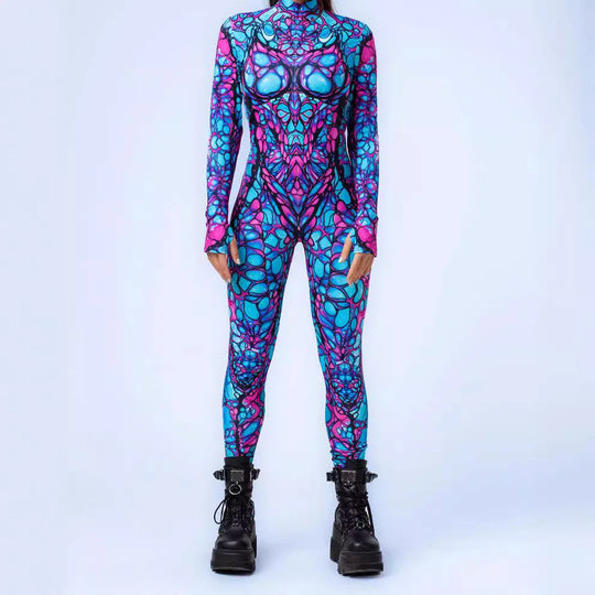 Multicolor Jumpsuit Women Sexy Zentai Suit Gothic Morphsuit Animal Bodysuit Cosplay Rave Costume Halloween Festival Party Outfit FESTIVAL OUTFITS & STREETWEAR