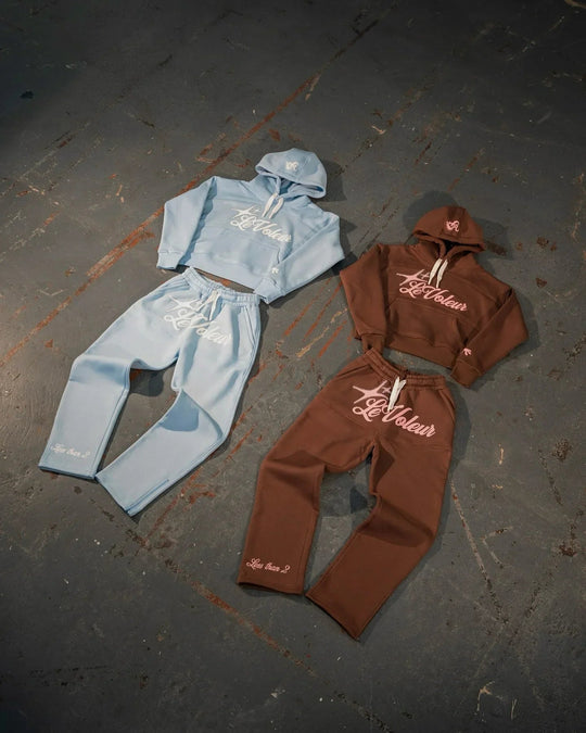 Streetwear Hoodie Jogginghose Zweiteiliges Set Y2K Männer Frauen Hip Hop Brief bestickt übergroße Hoodie Sweatshirt Lounge Hosen Set Festival Outfits | Techno Shirts | Rave Clothing